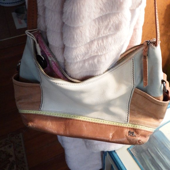 The Sak 100% Genuine Leather Multi Colored Handbag Vintage - Picture 8 of 8